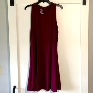 2X maroon tank dress